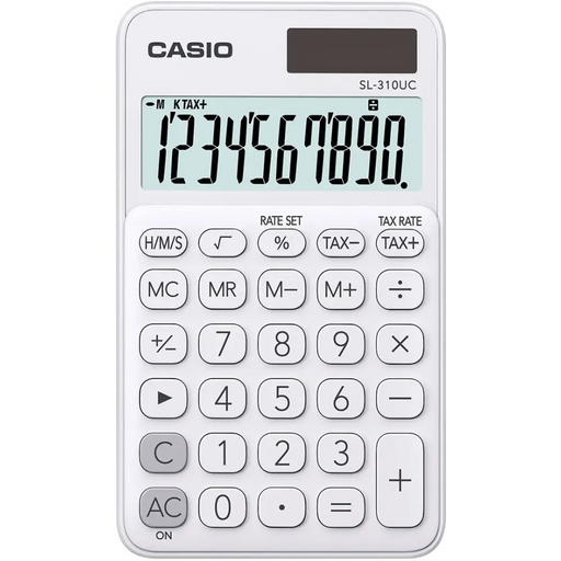 CASIO CALCULATOR POCKET SL-310UC-WE WHITE 10 DIGIT DISPLAY - CalculatorsARB-KLK<<<Office suppliesARB<<<ActionPL