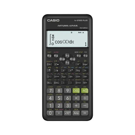 CASIO CALCULATOR SCIENTIFIC FX-570ESPLUS-2-B 417 FUNCTIONS 77X162MM BLACK - CalculatorsARB-KLK<<<Office