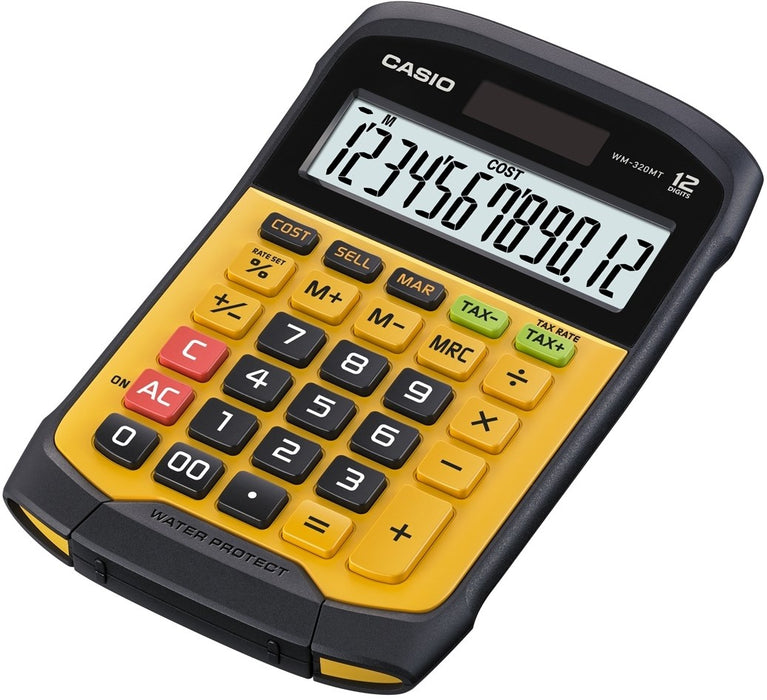 CASIO CALCULATOR OFFICE WATERPROOF WM-320MT-S, 12-digit display. Removable keyboard, 108.5x168.5, Waterproof and dirt-resistant level: IP54