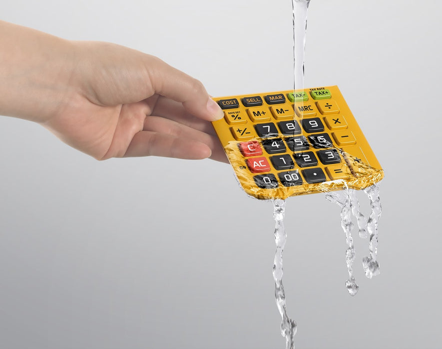 CASIO CALCULATOR OFFICE WATERPROOF WM-320MT-S, 12-digit display. Removable keyboard, 108.5x168.5, Waterproof and dirt-resistant level: IP54