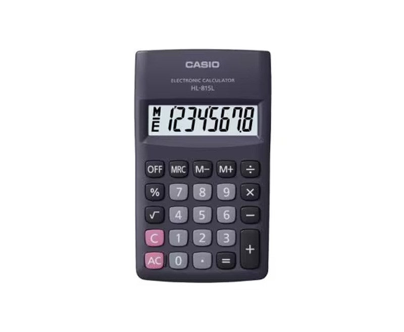 CASIO HL-815L-BK BOX pocket calculator, 8-digit, 69.5x118mm, black
