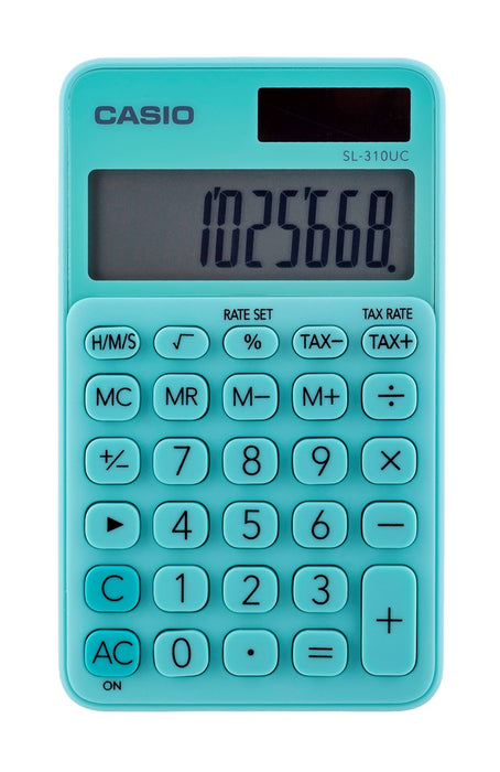 Casio pocket calculator SL-310UC-GN green