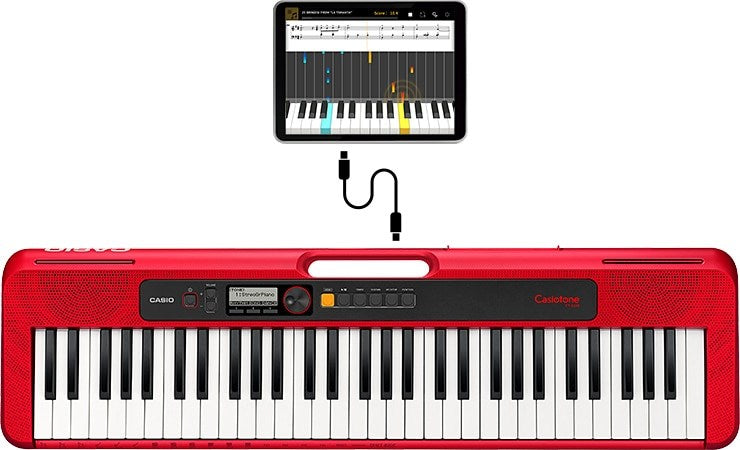 Casio CT-S200 MIDI keyboard 61 keys USB Red, White