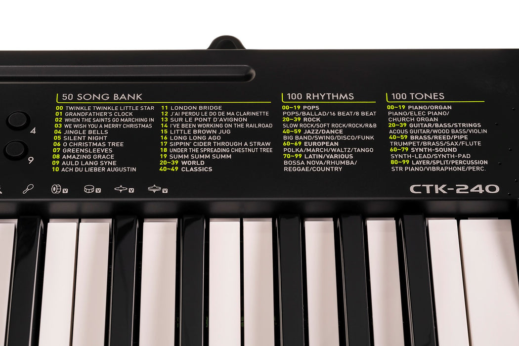 Casio CTK-240 MIDI keyboard 49 keys Black, White