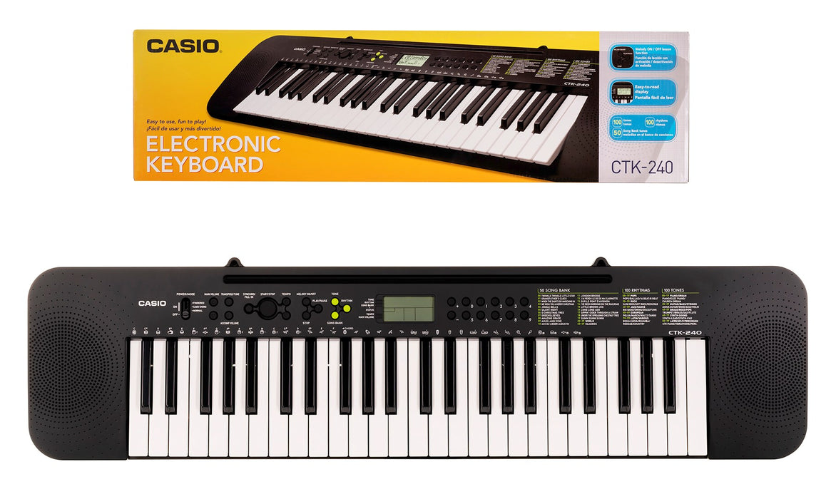 Casio CTK-240 MIDI keyboard 49 keys Black, White