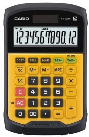 CASIO CALCULATOR OFFICE WATERPROOF WM-320MT-S, 12-digit display. Removable keyboard, 108.5x168.5, Waterproof and dirt-resistant level: IP54