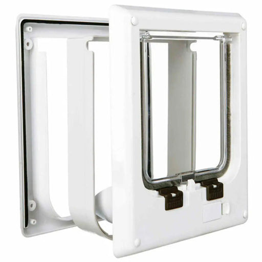 Cat Flap Trixie White Plastic 21,1 × 24,4 CM - Домашни Животни<<<Дом Градина<<<BigBuy&&&Къщички и легълца<<<Домашни