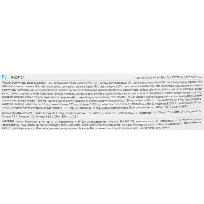 Cat food Acana Pacifica Fish 1,8 kg - Хранене на домашни любимци<<<Домашни Животни<<<Дом Градина<<<BigBuy&&&Dry