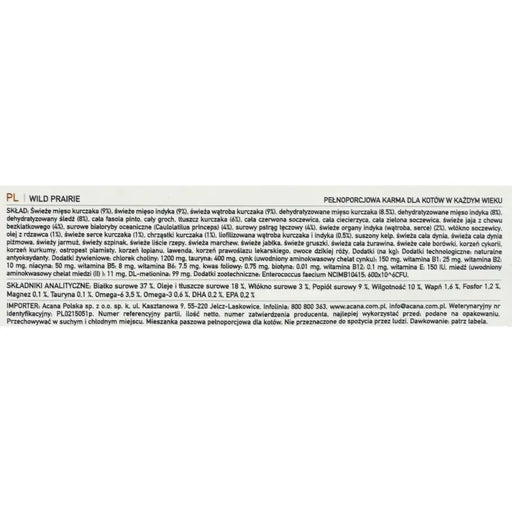 Cat food Acana Wild Prairie Cat Chicken Turkey 1,8 kg - Хранене на домашни любимци<<<Домашни Животни<<<Дом
