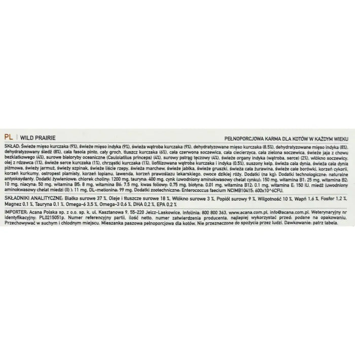 Cat food Acana Wild Prairie Cat Chicken Turkey 1,8 kg - Хранене на домашни любимци<<<Домашни Животни<<<Дом