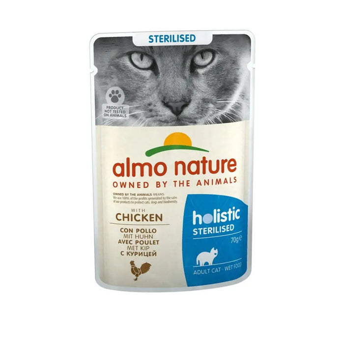 Cat food Almo Nature Holistic Sterilised Chicken 70 L 70 g - Хранене на домашни любимци<<<Домашни Животни<<<Дом