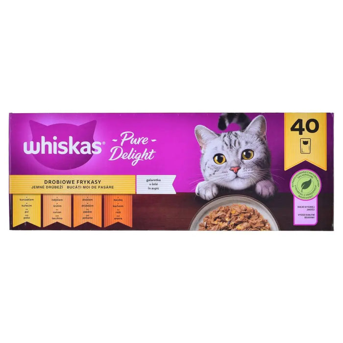 Cat food Whiskas Pure Delight Chicken Turkey Duck Birds 40 x 85 g - Хранене на домашни любимци<<<Домашни Животни<<<Дом