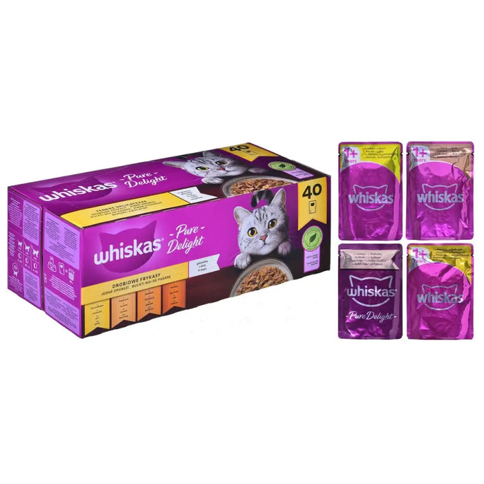 Cat food Whiskas Pure Delight Chicken Turkey Duck Birds 40 x 85 g - Хранене на домашни любимци<<<Домашни Животни<<<Дом