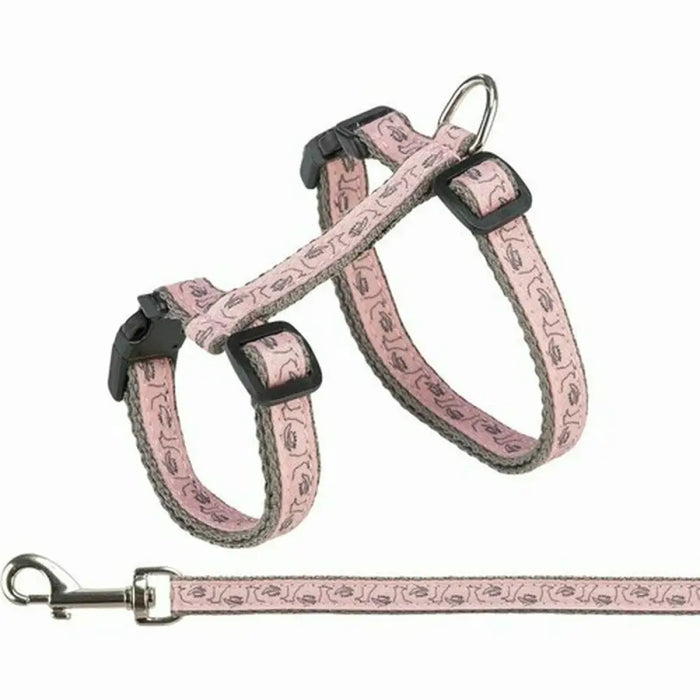 Cat Harness Trixie Grey Pink 27-45 cm - Домашни Животни<<<Дом Градина<<<BigBuy&&&Пътуване и разходки<<<Домашни