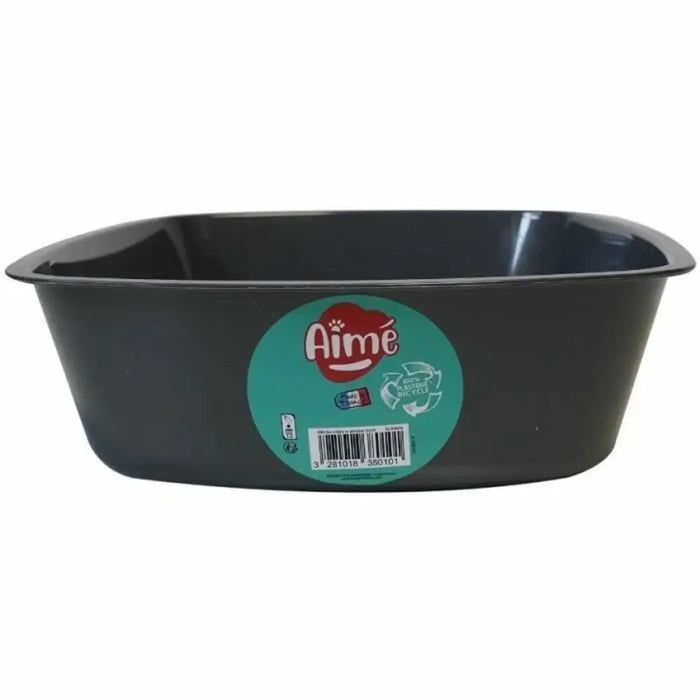 Cat Litter Box Aimé Black 43 x 31 x 10 cm Plastic - Домашни Животни<<<Дом Градина<<<BigBuy&&&Играчки<<<Домашни