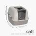 Cat Litter Box Catit 46 x 55 x 45 cm With lid Jumbo Grey Plastic - Домашни Животни<<<Дом