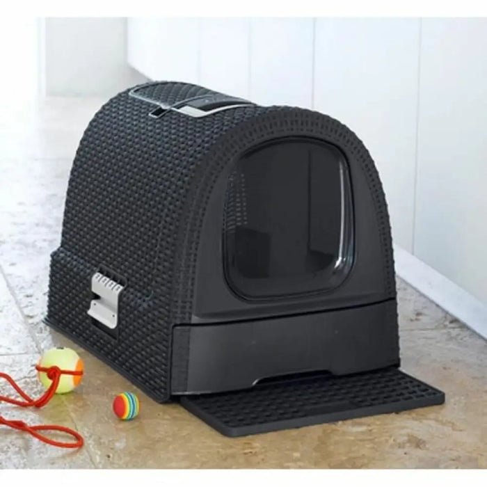 Cat Litter Box Curver Anthracite 51 x 38,5 x 39,5 cm Plastic (Plastic) - Домашни Животни<<<Дом