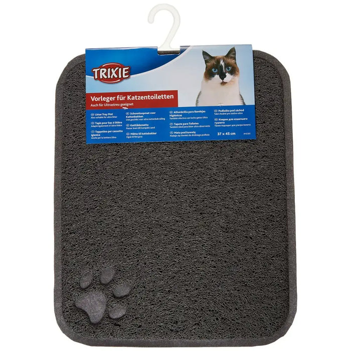 Cat Litter Tray Mat Trixie Anthracite PVC 37 × 45 cm - Домашни Животни<<<Дом Градина<<<BigBuy&&&Здраве и