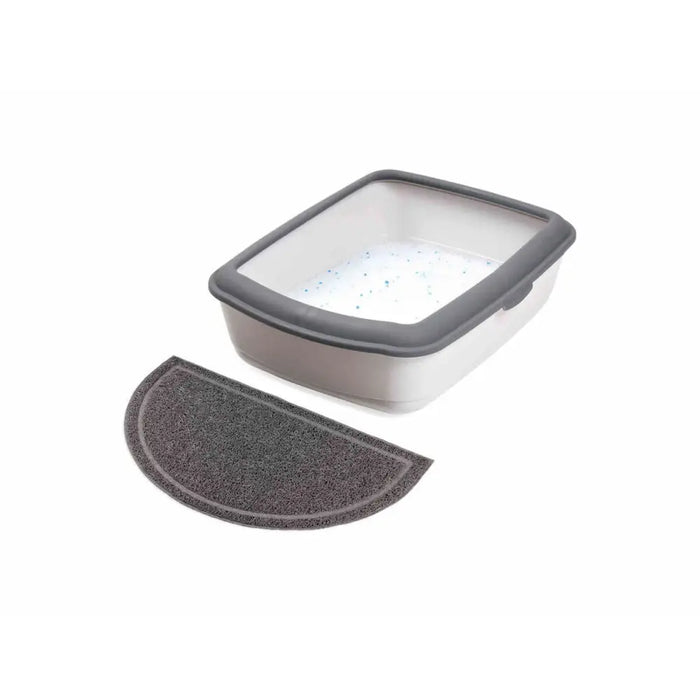 Cat Litter Tray Mat Trixie Anthracite PVC 59 × 35 cm - Домашни Животни<<<Дом Градина<<<BigBuy&&&Здраве и