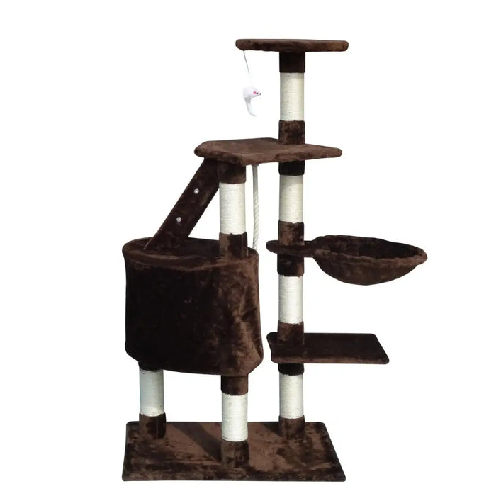 Cat scratching post Gloria 55 x 40 x 120 cm Brown Wood Paper Sisal - Домашни Животни<<<Дом Градина<<<BigBuy&&&Здраве и