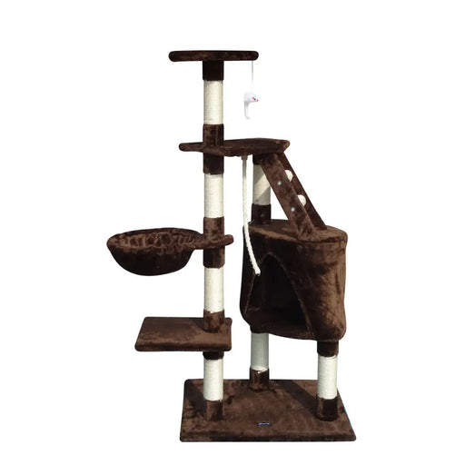 Cat scratching post Gloria 55 x 40 x 120 cm Brown Wood Paper Sisal - Домашни Животни<<<Дом Градина<<<BigBuy&&&Здраве и