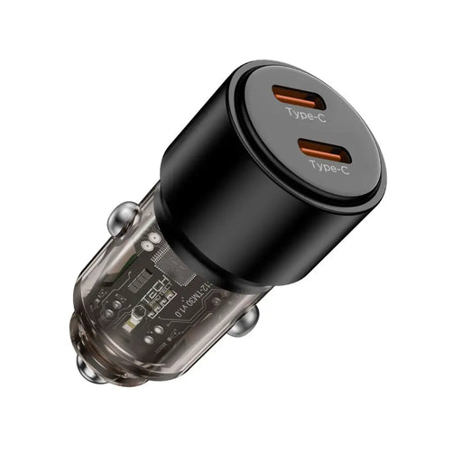 CC03 2-port PD100W car charger - black - Cell phone USB charger<<<HurtelXML