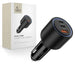 CC04 3-port PD130W car charger - black - Cell phone USB charger<<<HurtelXML