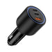 CC04 3-port PD130W car charger - black - Cell phone USB charger<<<HurtelXML