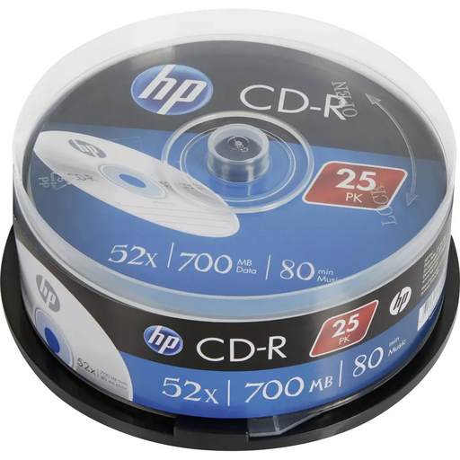 CD-R HP 700Mb. 25 pieces per spindle - CD/DVD<<<Оптични носители<<<MediaTrade