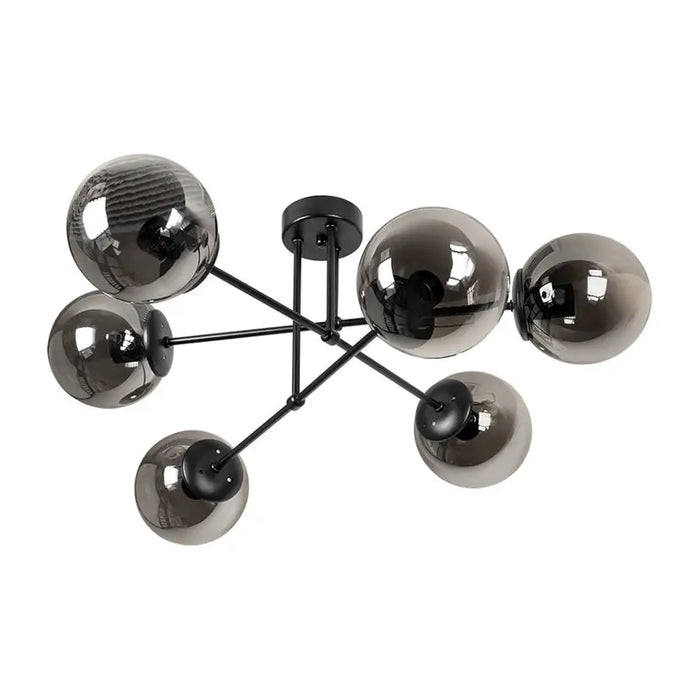 CEILING 6XE27 BLACK LIGHTSTYLE GARDA - Плафони<<<Вътрешно осветление<<<Мебели и