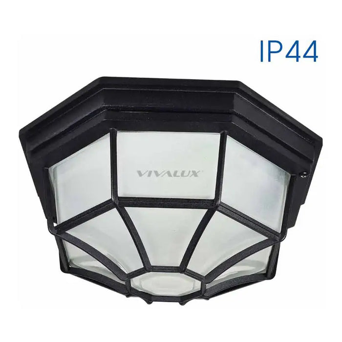 CEILING LAMP E27 IP44 F27 CM BLACK VIVALUX BERLIN - Фасадни тела<<<Външно осветление<<<Осветление<<<Praktiker&&&Фасадни