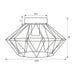 CEILING LAMP E27 WHITE VIVALUX FRODO - Спотове<<<Вътрешно осветление<<<Мебели и