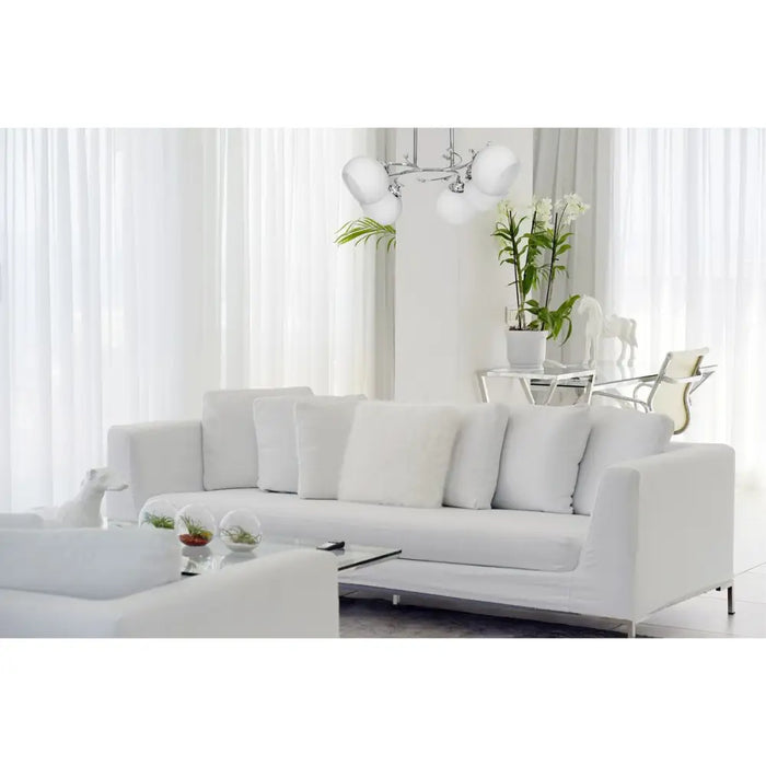 Ceiling Light Activejet AJE-IRMA 5P White Black Silver Metal 40 W 50,9 x 28 x 46 cm - Лампи<<<Декорация и