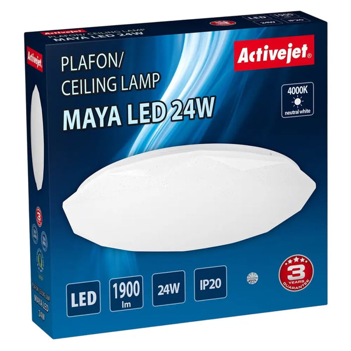 Ceiling Light Activejet AJE-MAYA White 80 24 W - Лампи<<<Декорация и Осветление<<<Дом