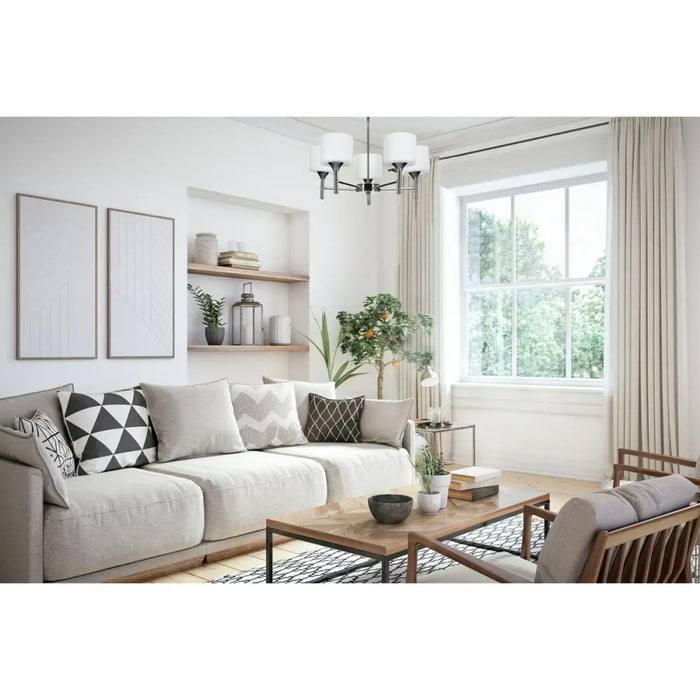 Ceiling Light Activejet AJE-MIRA 5P White Silver Metal 40 W 47,5 x 34 x 47,5 cm - Лампи<<<Декорация и Осветление<<<Дом