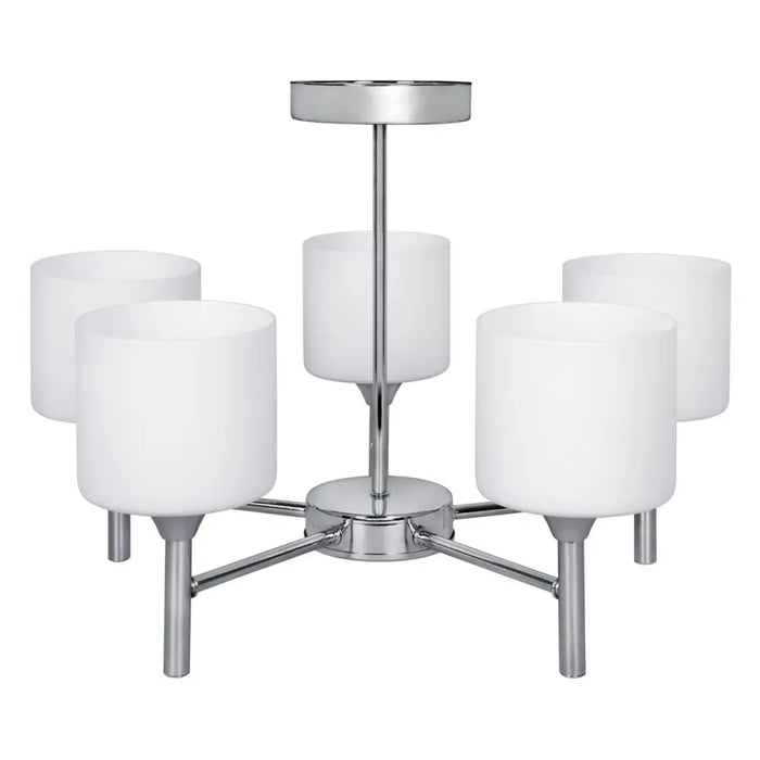 Ceiling Light Activejet AJE-MIRA 5P White Silver Metal 40 W 47,5 x 34 x 47,5 cm - Лампи<<<Декорация и Осветление<<<Дом