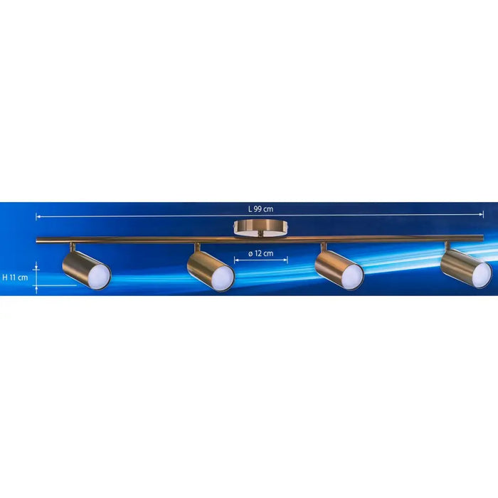 Ceiling Light Activejet AJE-SPECTRA 4P Gold Golden Metal 40 W - Лампи<<<Декорация и Осветление<<<Дом