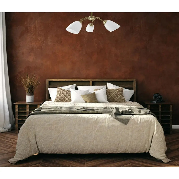 Ceiling Light Activejet NIKITA 3P Patyna White Metal Glass 120 W - Лампи<<<Декорация и Осветление<<<Дом