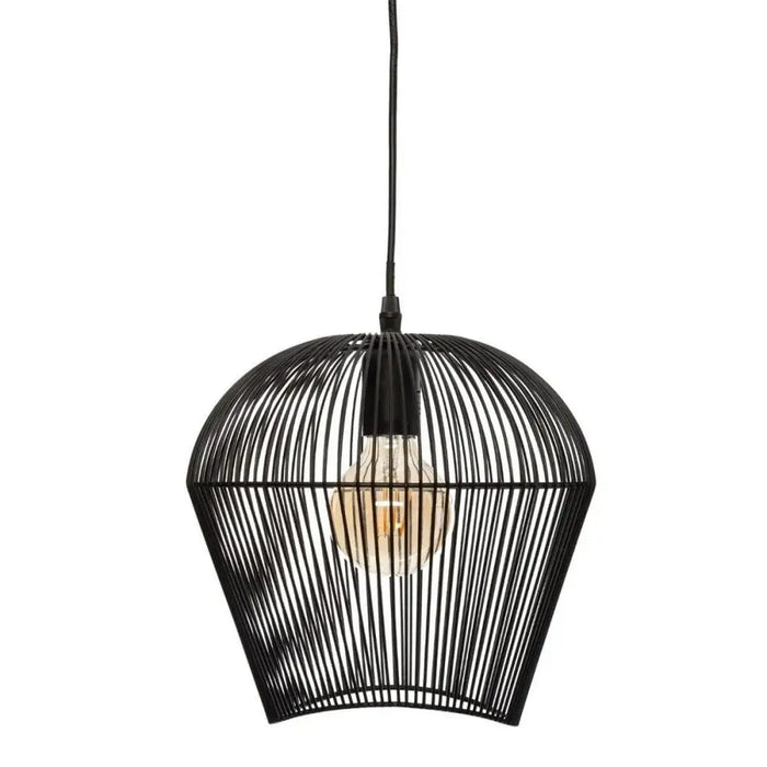 Ceiling Light Atmosphera Jena Black 40W Metal (26 x 26 x 25 cm) - Декорация и Осветление<<<Дом
