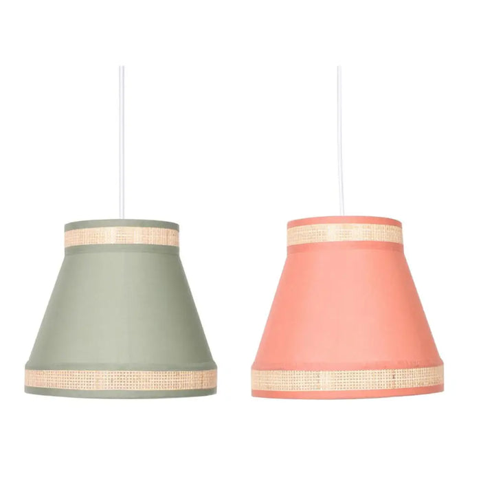 Ceiling Light DKD Home Decor 30 x 30 x 28 cm Natural Orange Green Rattan 28 x 28 x 28 cm 50 W (2 Units) - Декорация и