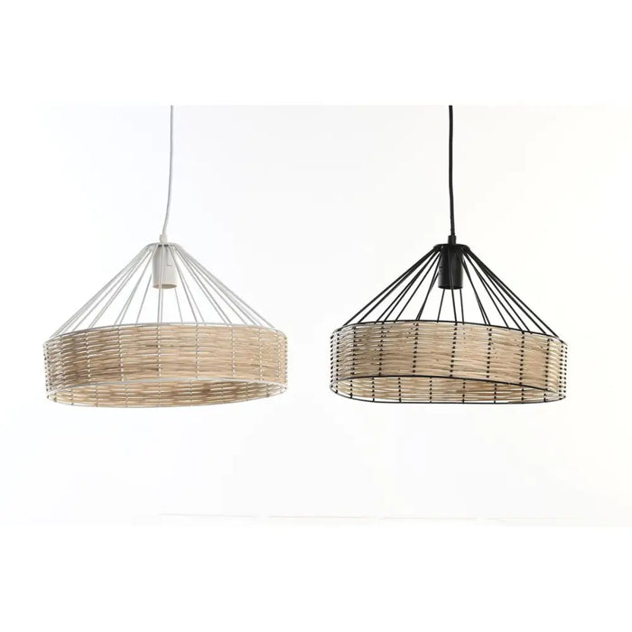 Ceiling Light DKD Home Decor 35 x 35 x 22 cm Black Metal Rattan 50 W (2 Units) - Декорация и Осветление<<<Дом