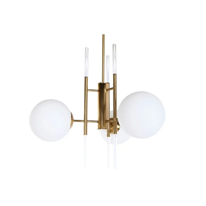 Ceiling Light DKD Home Decor 64 x 64 x 64 cm Crystal Golden Metal White 50 W - Декорация и Осветление<<<Дом