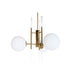 Ceiling Light DKD Home Decor 64 x 64 x 64 cm Crystal Golden Metal White 50 W - Декорация и Осветление<<<Дом