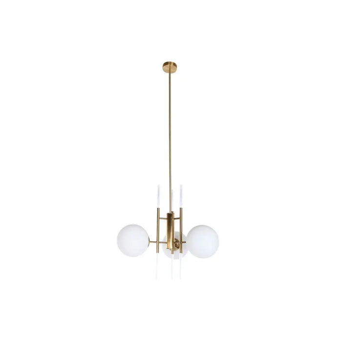 Ceiling Light DKD Home Decor 64 x 64 x 64 cm Crystal Golden Metal White 50 W - Декорация и Осветление<<<Дом