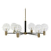 Ceiling Light DKD Home Decor 83 x 83 x 128 cm Crystal Black Golden Metal 9 W - Декорация и Осветление<<<Дом