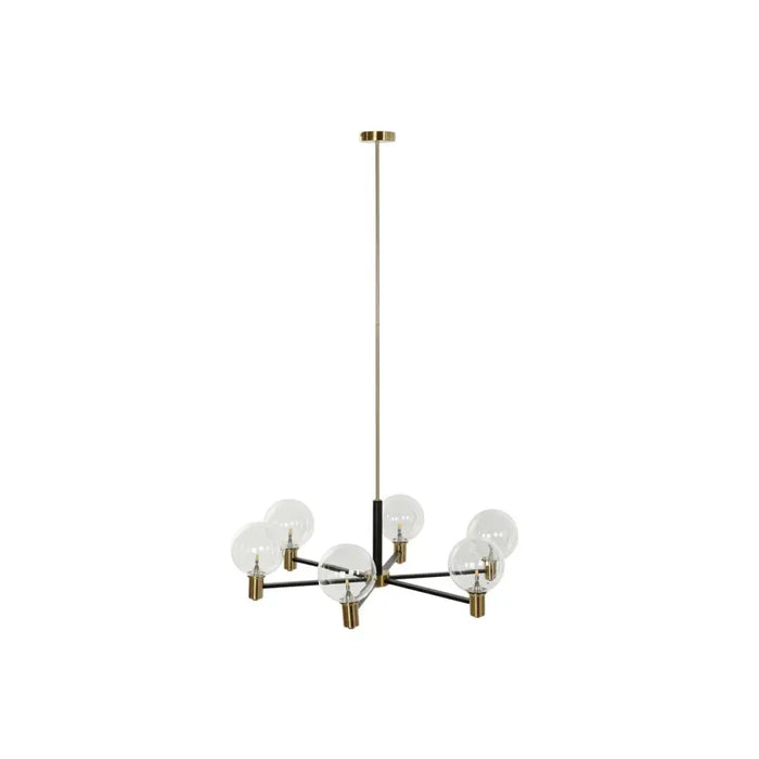 Ceiling Light DKD Home Decor 83 x 83 x 128 cm Crystal Black Golden Metal 9 W - Декорация и Осветление<<<Дом