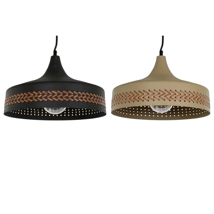 Ceiling Light DKD Home Decor Brown Black Cream Metal 50 W 35 x 35 x 20 cm (2 Units) - Декорация и Осветление<<<Дом