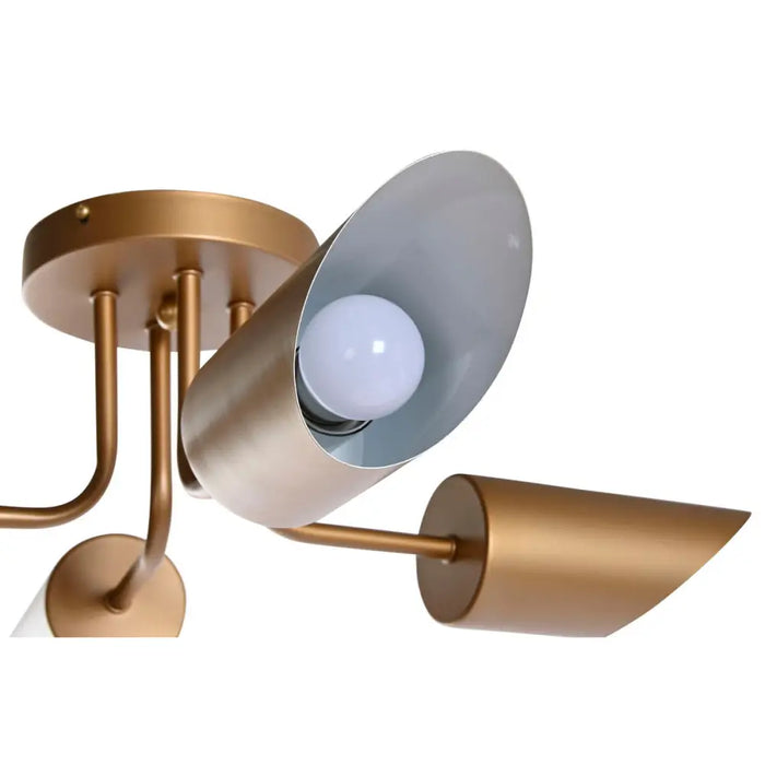 Ceiling Light DKD Home Decor Golden Metal 50 W 70 x 70 x 20 cm - Декорация и Осветление<<<Дом