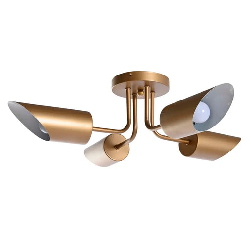 Ceiling Light DKD Home Decor Golden Metal 50 W 70 x 70 x 20 cm - Декорация и Осветление<<<Дом
