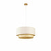 Ceiling Light DKD Home Decor Polyester White Light brown Bamboo 50 W (50 x 50 x 25 cm) - Декорация и Осветление<<<Дом